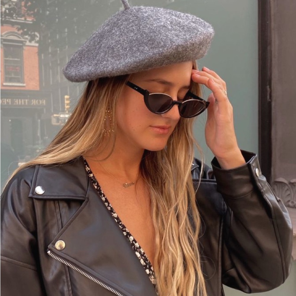 Black Small Open Frame Cat Eye Sunglasses